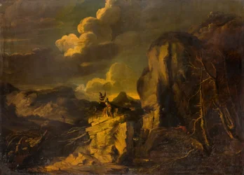 Gepanzerte Soldaten in bergiger Landschaft